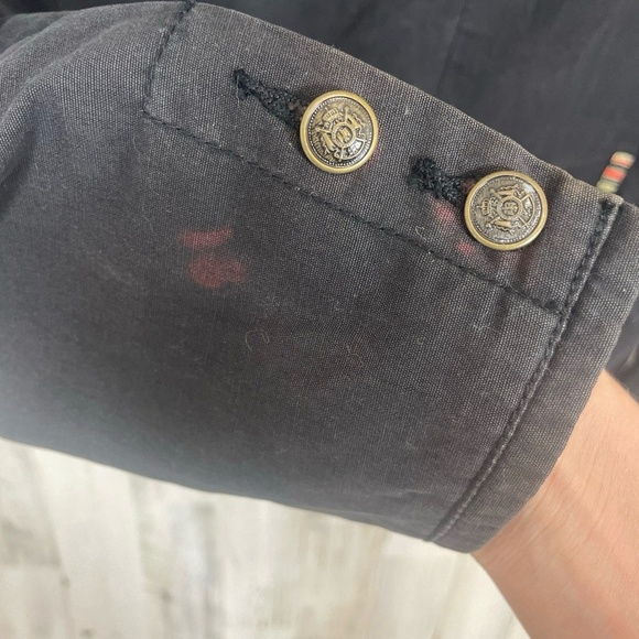 Triple Five Soul 555 Embroidered Crest Military Jacket Blazer size M Punk Emo - Picture 9 of 11